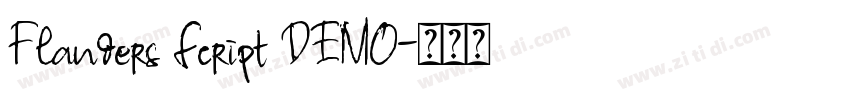 Flanders Script DEMO字体转换